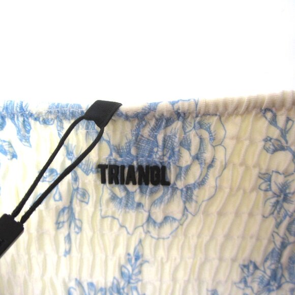 Triangl NEW Size S Inesa Bikini Indigo Cream Top Bottom Yellow Blue Floral - Picture 9 of 13